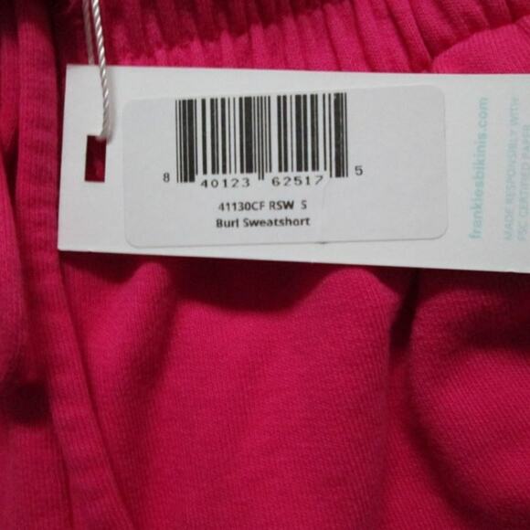 REVOLVE x Frankies Bikinis Burl Sweat Short Small Rosewood (Pink) NWT - Picture 8 of 16